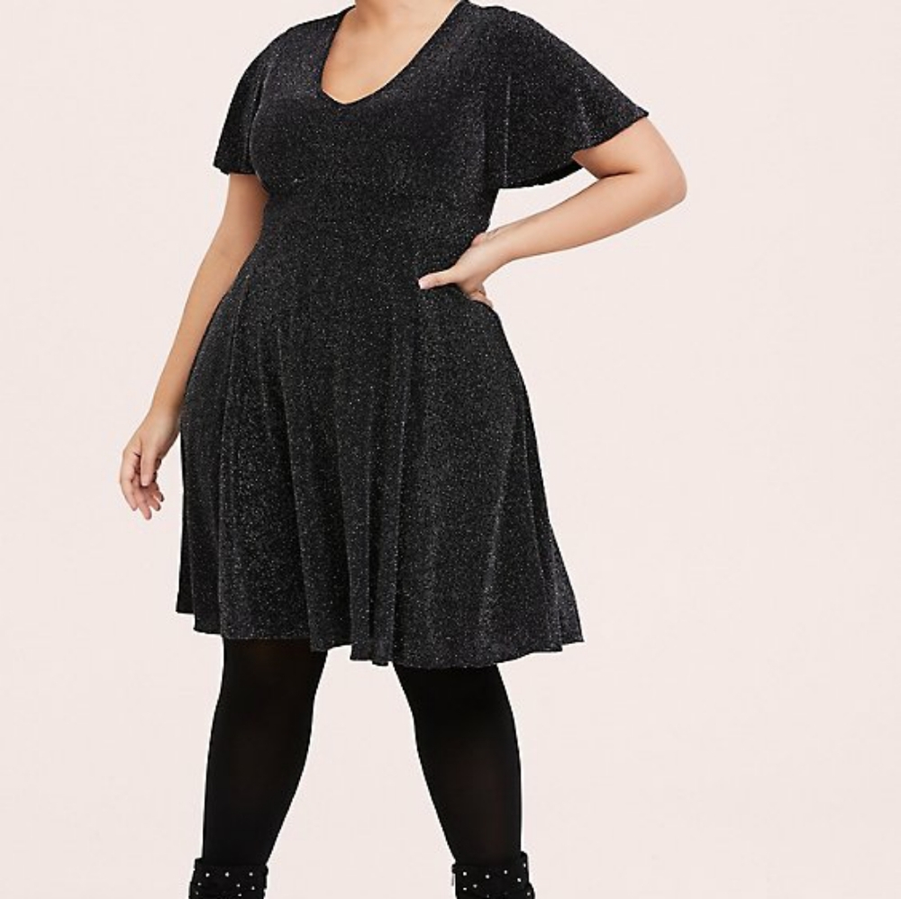 Torrid silver and black dress sz 4